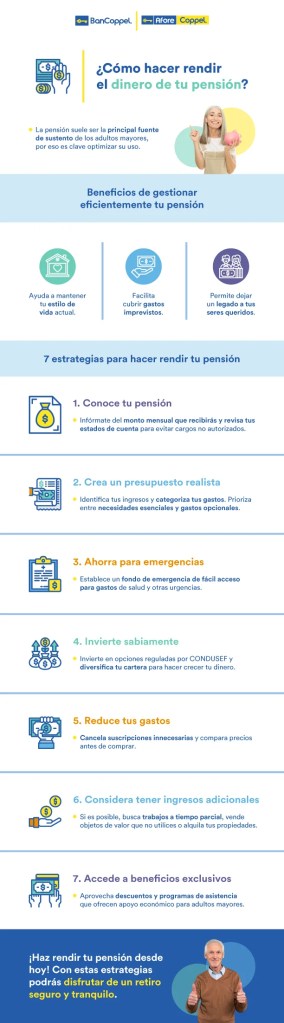 infografía sobre cómo hacer rendir el dinero de tu pensión