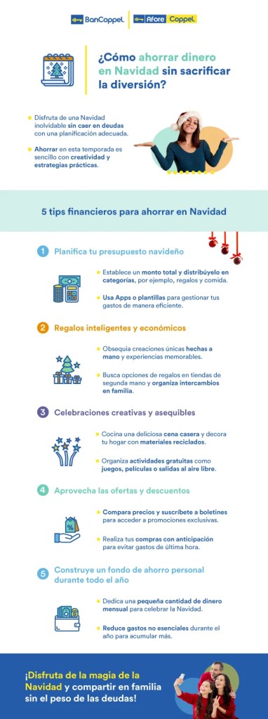 Infografía cómo ahorrar dinero en navidad